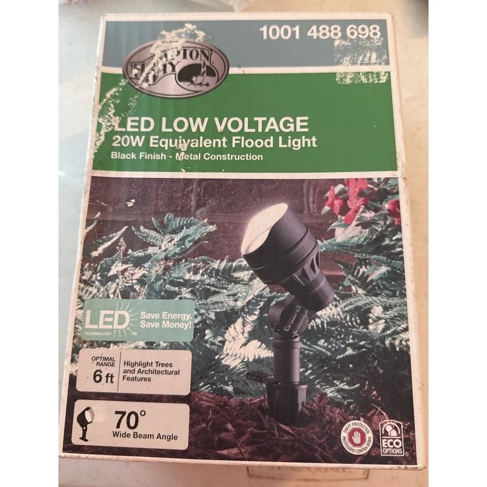 Hampton Bay LED Low Voltage Flood Light 20W Equivalent Black Landscape